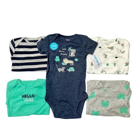 NWT Carter's 5 Piece Bodysuit Bundle Size 6m - Picture 1 of 6